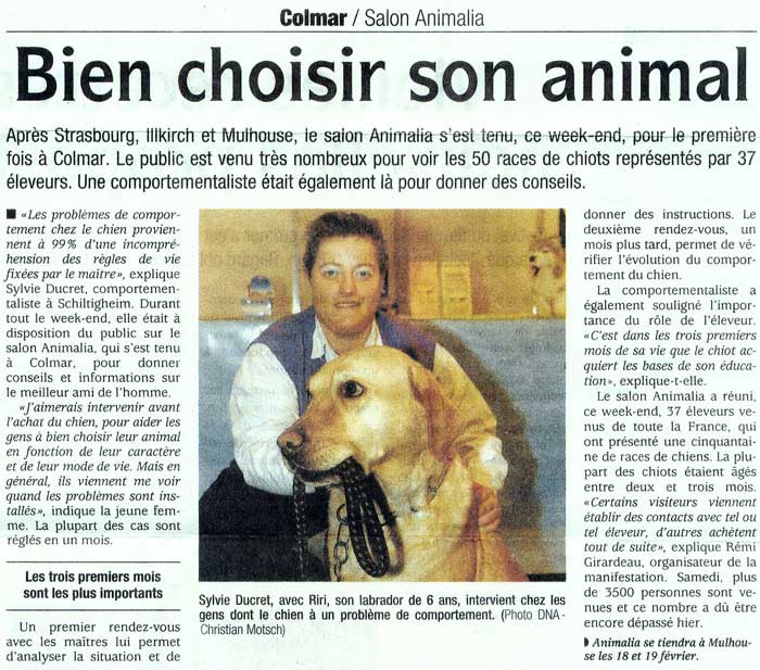 Sylvie Ducret Comportementaliste canin en Alsace